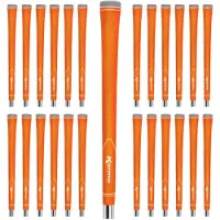 Karma Neion II Orange Golf Grips til Mænd, 25 Stk Golfgreb Pack, Standard Størrelse