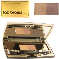 Fab Brows Duo Øjenbrynssæt - Mørkebrun / Chokolade: Brynssæt med to nuancer til naturlige og definerede bryn