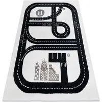 Rugsx Tæppe FUN Track til børn, ulica, miasto fløde 200x290 cm
