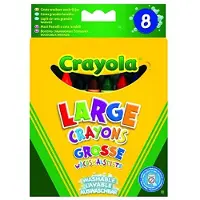 Crayola 5555 Kid's f?rste store vaskbare farveblyanter 8 t?ller