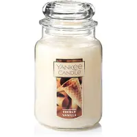 Yankee candle French Vanilla Duftende klassiske 22 oz store krukke Enkelt vejse lys over 110 timers forbr?ndingstid ideel til underholdning og pe