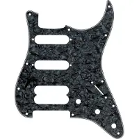 Fender Standard Stratocaster (11 hul) 4-lag til 1-humbucking pickup og 2 enkelt-coil pickups (Lone Star/Fat Strat)-Black Pearl