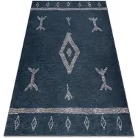 Rugsx ANTIKA tæppe 121 tek, moderne aztec, vaskbart - antracit 120x170 cm
