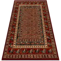 Rugsx Tæppe villaa KASHQAI 4301 300 orientalsk, ramme terracotta / grøn 67x275 cm