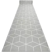 Rugsx Gummibelægning CUBE grå 120x1250 cm
