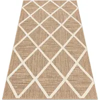 Rugsx SPARK 0708A beige / fløde tæppe - espalier, diamanter. sisal, strukturel 80x150 cm