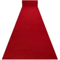 Rugsx Fortovet KARMEL Glat karmin / rød 200 cm 200x390 cm