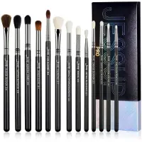 Jessup Eye Makeup Brushes Set Professional Blending Brush til Makeup Eyeshadow 13pcs Premium Synthetic Blender Brush Makeup Black T338