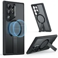 ESR til Samsung Galaxy S24 Ultra Case med kickstand kompatibel med magsafe magnetisk sag til Samsung Galaxy S24 Ultra 3 Stand-tilstande Militær-k