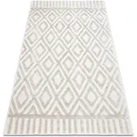 Rugsx Tæppe SANTO OVERRASKNING SISAL 58377 diamanter, geometrisk, zigzag beige 160x220 cm