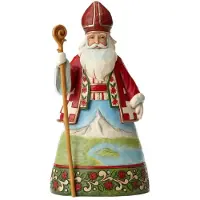 Enesco ESESCO JS HWC FIG SWISS SANTA FIGURINE RED