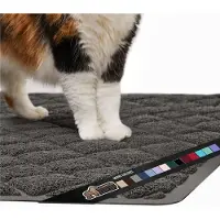 Gorilla Grip Gorilla greb tyk kattekuldfangst Mat 24x17 mindre affaldsf?lder rod fra kassen til renere gulve forbliver p? plads til katte bl?d p? kitty poter