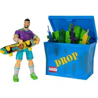 Fortnite Solo Mode Figur og forsyningskasse Collectible Accessory Set Bundle - Funktioner 4 Midbane Maestro Supplo Supply Crate Back Board (Sweat