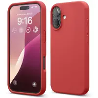 Elago kompatibel med iPhone 16 Case Premium Liquid Silicone Case Full Body Protective Cover ShockProof Slim Phone Case Anti-Scratch Soft Microfib