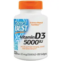 Doctors Best , Vitamin D3, 125 mcg (5.000 IU), 180 Softgels