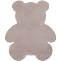 Rugsx Moderne vask tæppe SHAPE 3146 Bamse shaggy - lyserød plys, anti-slip 80x96 cm