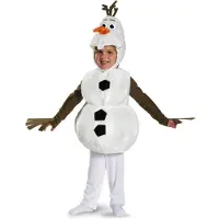 Disguise Babys Disney Frozen Olaf Deluxe Toddler Costume White Toddler S (2T)