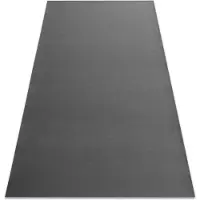 Rugsx Tæppe RUMBA 1897 enkelt farve mørk grå 200x600 cm