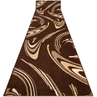Rugsx Fortovet KARMEL FRYZ - COFFEE brun 90 cm 90x340 cm