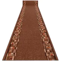Rugsx Gummibelægning BOMBAY brun 100cm 100x680 cm