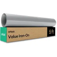 Cricut Value Iron On Gray (12in x 5ft rulle) - HTV Heat Transfer Vinyl
