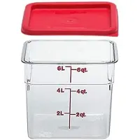 Cambro 6SFSCW135 Camsquare Food Container 6-liter polycarbonat klar NSF med l?g