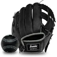 Franklin Sports Tee Ball Glove - H?jreh?ndet ungdom Fielding Glove - MLB Synthetic Leather Baseball Glove - Klar til at spille handske (RTP) - 9,