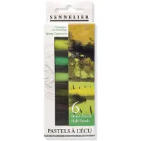 Sennelier ekstra-bl?d halv pastel 6 stick s?t s?t p? 6 for?r