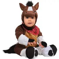 Rubies Child's Forum Giddy-up ponykostume Jumpsuit og hovedbekl?dning som vist 6-12 m?neder