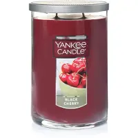 Yankee candle Black Cherry Duftende klassiske 22 oz store tumbler 2-wick stearinlys over 75 timers forbr?ndingstid ideel til efter?r indend?rs sa