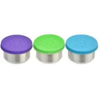 Lunchbots Tiny Dips Condiment Containere - S?t med 3 - Perfect Portion Cups - Spill Proof frokostboksesauce Container med l?g - F?devarekvalitet