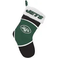 Foco New York Jets NFL Christmas Stocking - Plush Limited Edition Holiday Stocking - Vis din hold?nd med officielt licenserede fodboldfan -dekora
