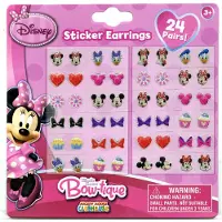 Disney Junior Minnie Mouse Bowtique Sticker örhängen 24 par flickor klä upp