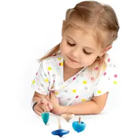PlanToys Tr?snurretoppe (4132) | B?redygtigt fremstillet af gummitr? og ikke-giftige maling og farvestoffer | PlanMini samling