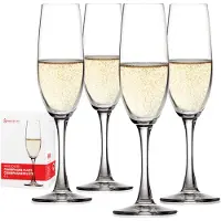 Spiegelau Wine Lovers Champagne Vinglas S?t med 4 - Europ?isk fremstillet Crystal Classic Stemmed Opvaskemaskine T?ler Professionel kvalitets Vin