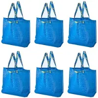 IKEA 603.017.07 FRAKTA Medium indk?bsposer (S?t p? 6) Blue 55 lb Max. Indl?s 10 gallon volumen let at holde reng?ring tager lidt plads til at opb