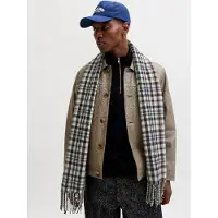 Jack & Jones Sjal 'JACGrand' blå / lysebrun / sort / hvid