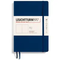 Leuchtturm - Notebook Softcover Medium A5-123 Nummererede sider til skrivning og journalisering (Almindelig Navy)