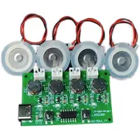 Jojomino 3X DC5V Type-C Humidifier DIY Kits Mist Maker and Driver Circuit Board 4 Fogger Atomization Film Atomizer Sheet