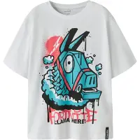 Name it T-Shirt - NkmJef - Fortnite - Bright White - - 7-8 år (122-128) - T-Shirt