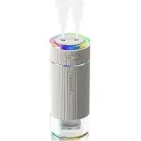 Jojomino Portable Small Humidifier for Bedroom, Dual Nozzle Large Cool Mist, Personal Desk Air Humidifiers for Travel White