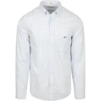 Gant Ganttil mænd. 3000120 Regular Fit Vichy ternet poplinskjorte (M), Casual, Bomuld, Lange ærmer