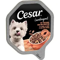 Cesar Økonomipakke: 56 x 150 g alubakker - Landragout Kalkun, Okse & Urter