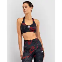 Venum X SOPHIA ROSE Sport Bra, Midnight Grey/Cherry Red