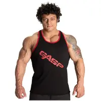 Gasp Vintage T-Back Top Sort/Rød
