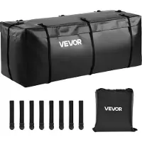 Vevor Anhængertræksbæretaske, vandtæt 840D PVC, 59,84 x 23,9 x 24,02 tommer (20 kubikfod), kraftig lasttaske til opbevaring af lastbillad med 8 forstærkede stropper, velegnet til personbiler, varevogn