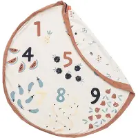 Play & Go Legetøjstæppe - Ø: 140 cm - Veggie Numbers - - OneSize - Legetæppe