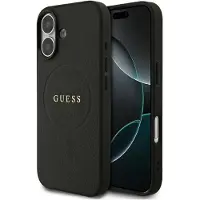 GUESS Grained Ring MagSafe-etui til iPhone 17 - sort