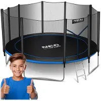 Neo-Sport 15 pėdų / 465 cm sodo batutas su lauko tinklu ir kopėčiomis „“
