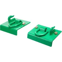 Vevor 5/16" traktorspandkrog med fastgørelsesring, smedet stål i grad 70, 2-pak, bolt-på-gribekrog med bagplade, kompatibel med traktorspand, RV, UTV, lastbil, maksimal brudstyrke 12.000 lbs, grøn